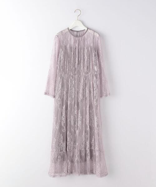 透かし花柄レース オケージョンドレス
