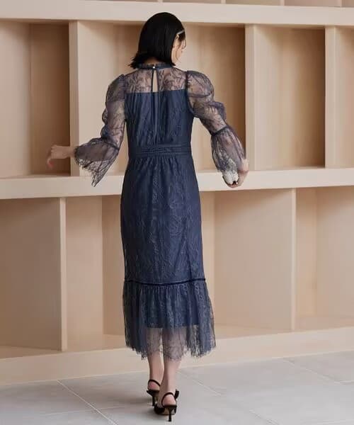 レース切替 シースルー オケージョンドレス