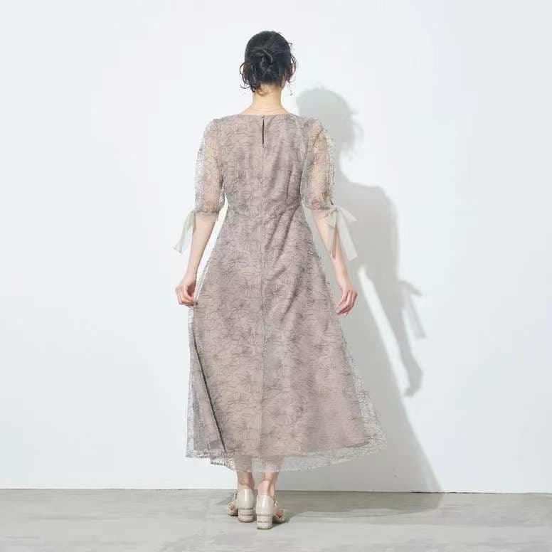 優美な花レースのオケージョンワンピース