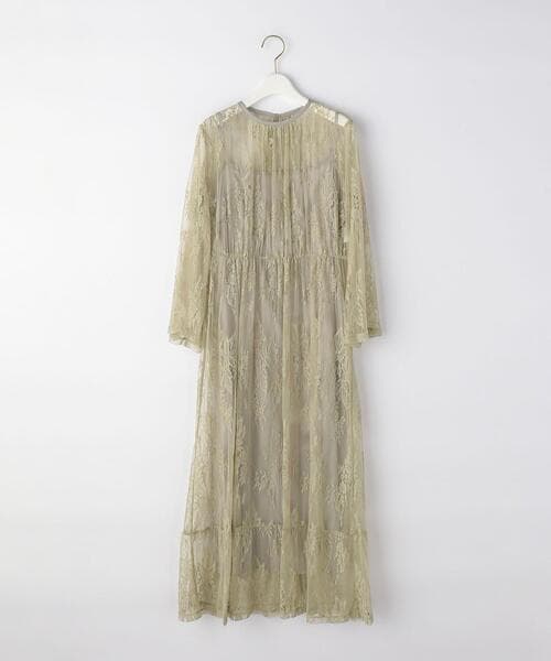 透かし花柄レース オケージョンドレス