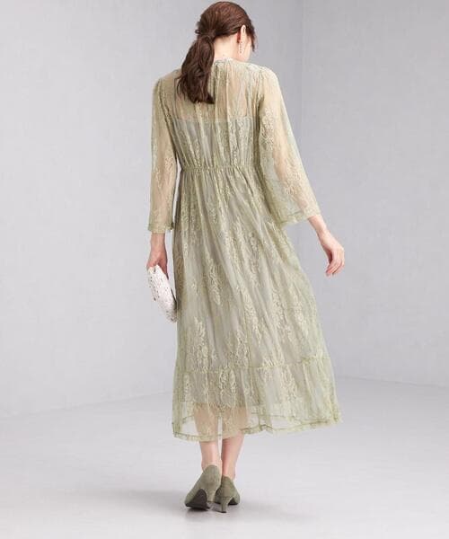 透かし花柄レース オケージョンドレス