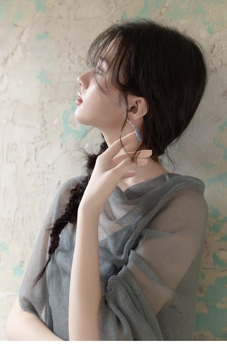 透け感シルエット ドレープオケージョンドレス