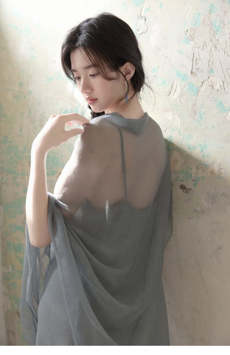 透け感シルエット ドレープオケージョンドレス